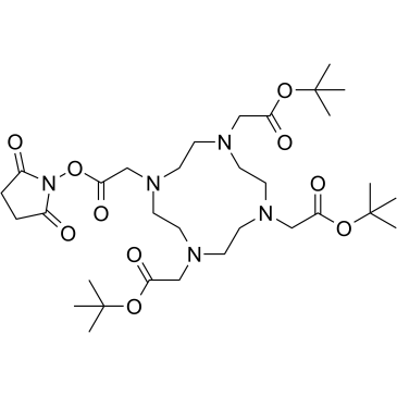DOTA-tris(tBu)ester NHS ester Chemical Structure