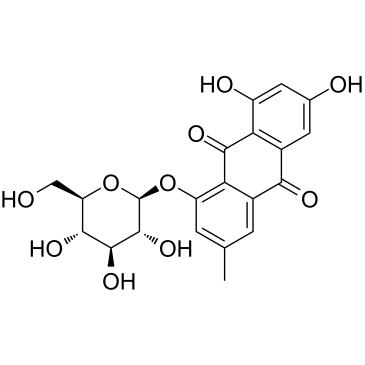 Emodin-1-O-β-D-glucopyranoside Chemische Struktur