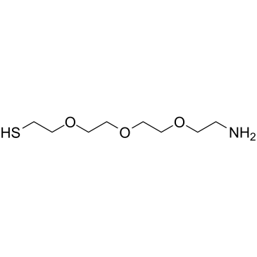HS-PEG3-CH2CH2NH2 化学構造