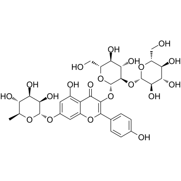 Kaempferol 3-sophoroside 7-rhamnoside Chemical Structure