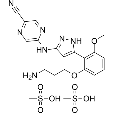 Prexasertib dimesylate Chemische Struktur