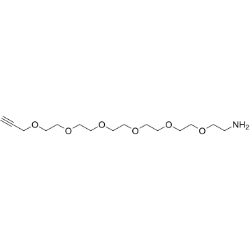 Propargyl-PEG6-NH2 化学構造