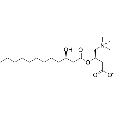 [(3R)-3-Hydroxydodecanoyl]-L-carnitine 化学構造