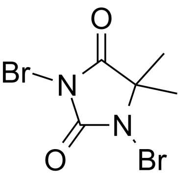 1,3-Dibromo-5,5-dimethylhydantoin Chemische Struktur