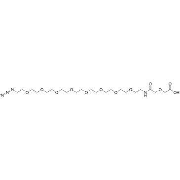 2-((Azido-PEG8-carbamoyl)methoxy)acetic acid Chemische Struktur