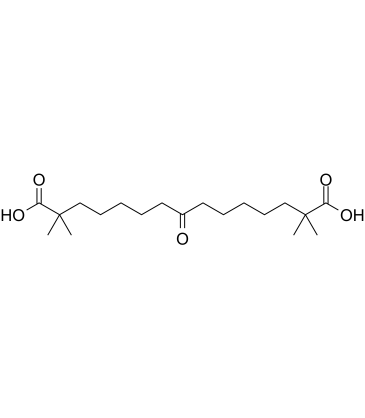 2,2,14,14-Tetramethyl-8-oxopentadecanedioic acid 化学構造
