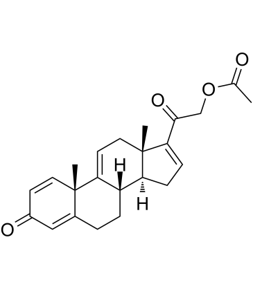 21-Acetoxypregna-1,4,9(11),16-tetraene-3,20-dione  Chemical Structure
