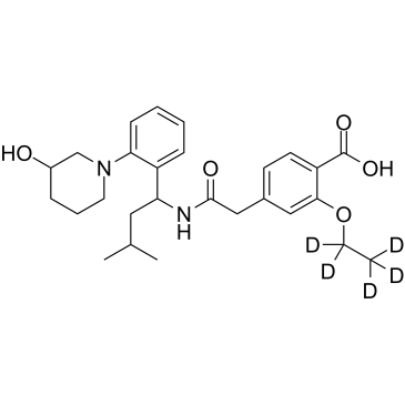 3'-Hydroxy Repaglinide D5 化学構造