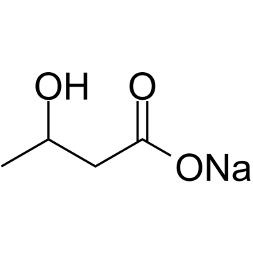 3-Hydroxybutyric acid sodium 化学構造