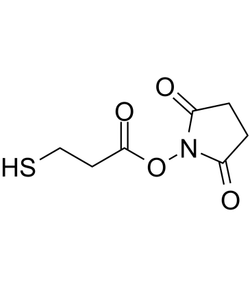 3-Mercaptopropionic acid NHS ester 化学構造