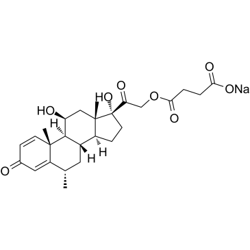6α-Methylprednisolone 21-hemisuccinate sodium salt Chemische Struktur