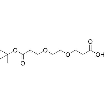 Acid-PEG2-C2-Boc Chemische Struktur