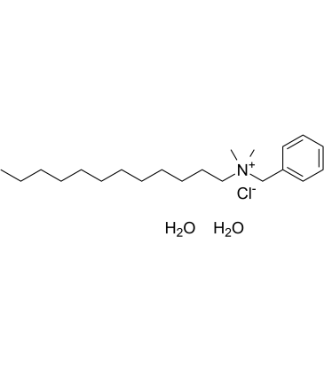 Benzyldodecyldimethylammonium chloride dihydrate 化学構造