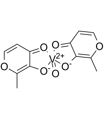 Bis(maltolato)oxovanadium(IV) 化学構造