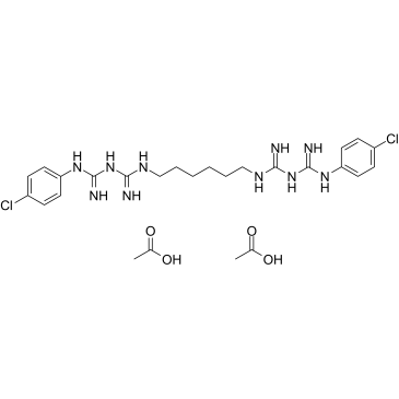 Chlorhexidine diacetate 化学構造