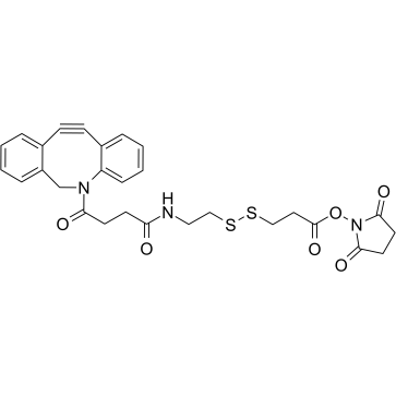 DBCO-CONH-S-S-NHS ester Chemical Structure