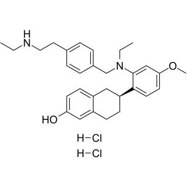 Elacestrant S enantiomer dihydrochloride 化学構造