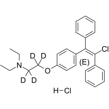 Enclomiphene D4 hydrochloride  Chemical Structure