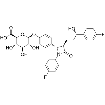 Ezetimibe phenoxy glucuronide التركيب الكيميائي
