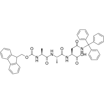 Fmoc-Ala-Ala-Asn(Trt)-OH  Chemical Structure