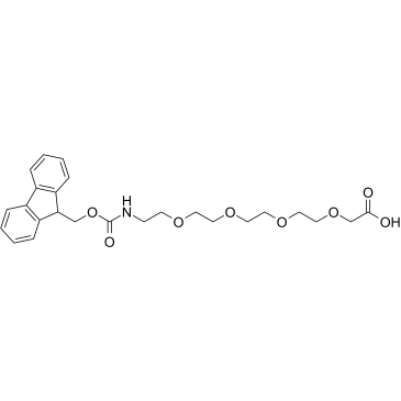 Fmoc-NH-PEG4-CH2COOH 化学構造
