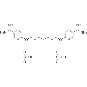 Heptamidine dimethanesulfonate 化学構造