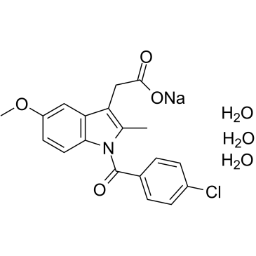 Indomethacin sodium hydrate 化学構造