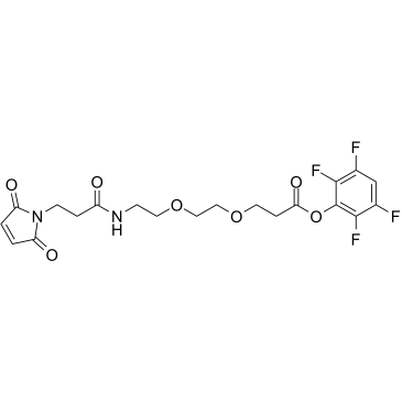 Mal-amido-PEG2-TFP ester 化学構造
