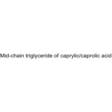 Mid-chain triglyceride of caprylic/caprolic acid Chemische Struktur