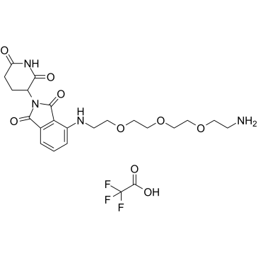 Pomalidomide-PEG3-C2-NH2 TFA  Chemical Structure