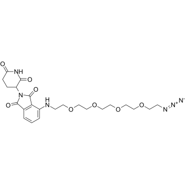 Pomalidomide-PEG4-azide 化学構造