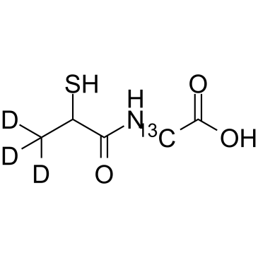 Tiopronin 13C D3 化学構造