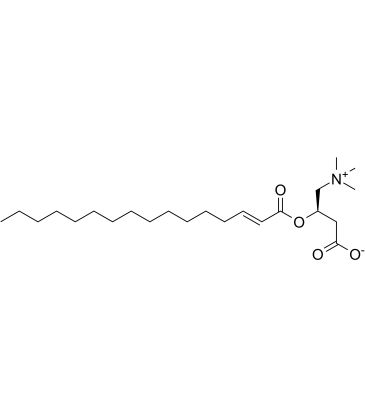 trans-2-Hexadecenoyl-L-carnitine 化学構造