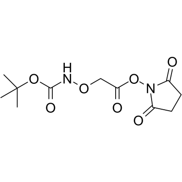 Boc-NH-O-C1-NHS ester Chemische Struktur