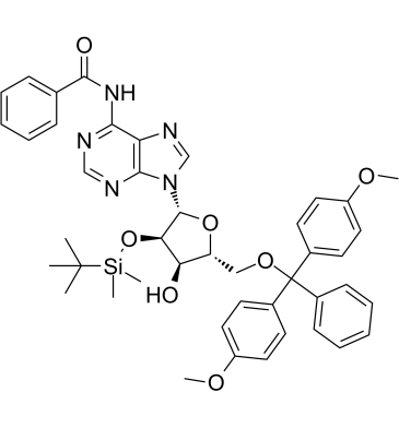 5'-O-DMT-2'-O-TBDMS-N-Bz-Adenosine  Chemical Structure