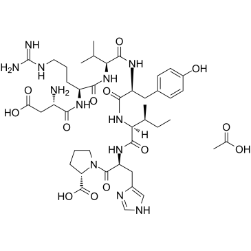 Angiotensin (1-7) (acetate) 化学構造