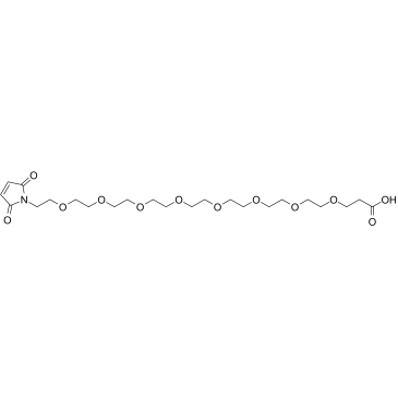Mal-PEG8-acid Chemical Structure
