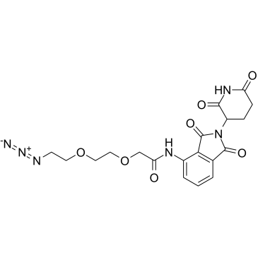 Pomalidomide-PEG2-azide 化学構造