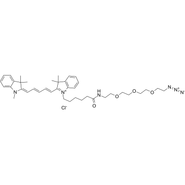 Cy5-PEG3-azide التركيب الكيميائي