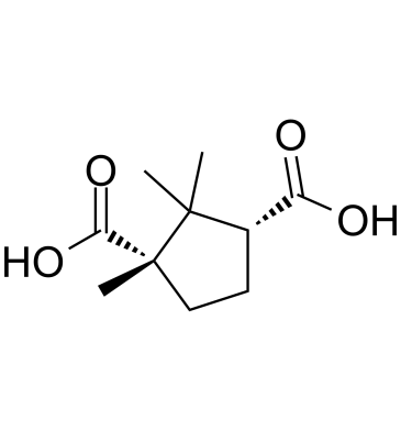 (-)-Camphoric acid  Chemical Structure