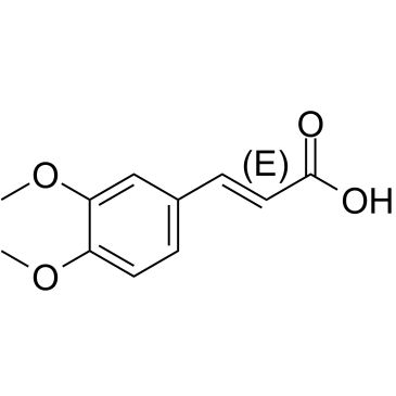 (E)-3,4-Dimethoxycinnamic acid 化学構造