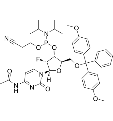 Dmt-2'-f-dc(ac) amidite 化学構造