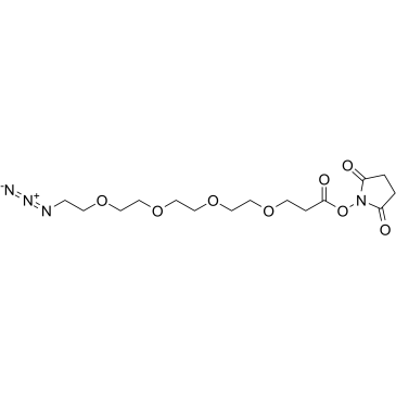 N3-PEG4-C2-NHS ester Chemische Struktur