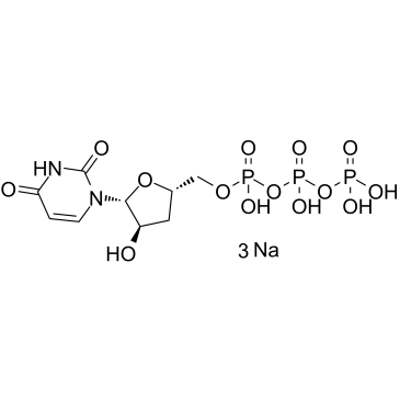 3'-Deoxyuridine-5'-triphosphate trisodium  Chemical Structure