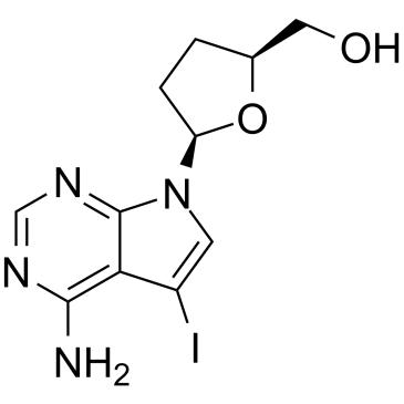 7-Iodo-2',3'-dideoxy-7-deazaadenosine Chemische Struktur