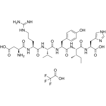 Angiotensin I/II (1-6) (TFA) Chemische Struktur