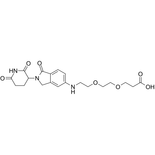 Glutarimide-Isoindolinone-NH-PEG2-COOH 化学構造