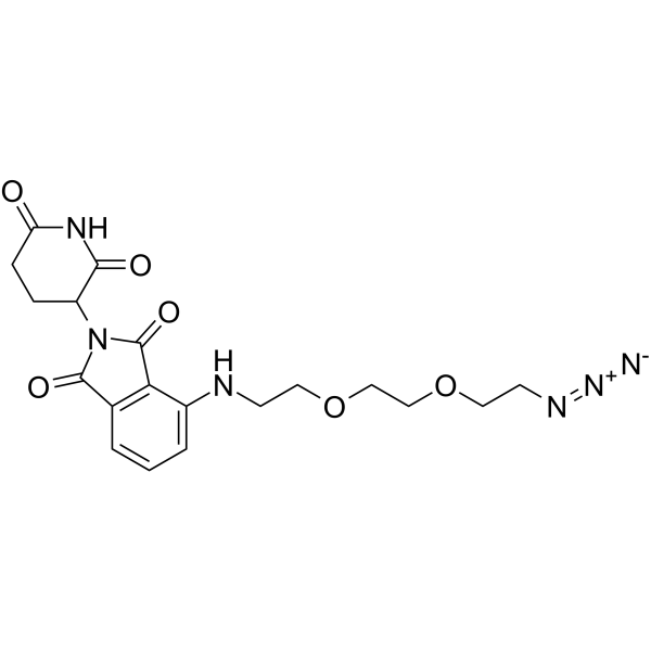 Pomalidomide 4’-PEG2-azide  Chemical Structure