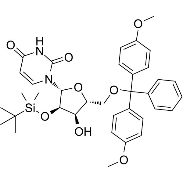 5’-O-DMT-2’-TBDMS-Uridine Chemische Struktur