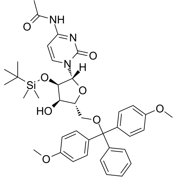 5’-O-DMT-2’-O-TBDMS-Ac-rC  Chemical Structure